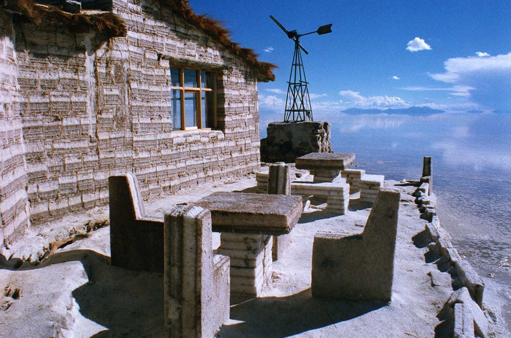Bolivia hotel di sale a Uyuni garden bar